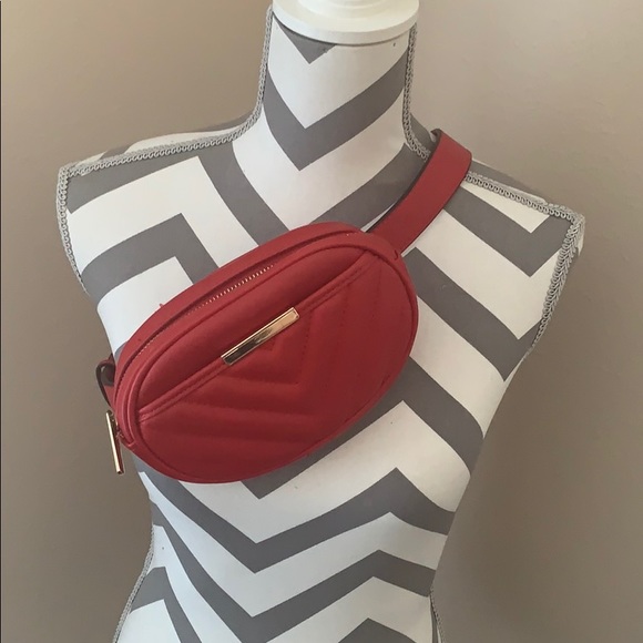 Handbags - Red leather belt bag